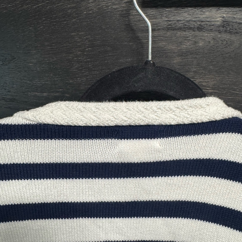 J. Crew Women's Navy and White Striped Cardigan - Picture 8 of 13